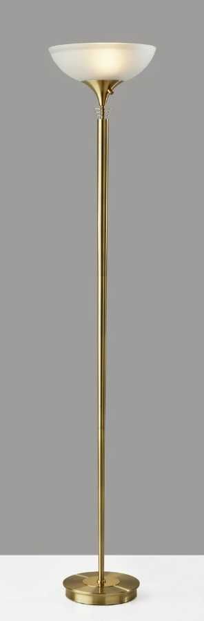 Adesso® Metropolis Antique Brass Torchiere-4