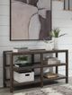 Signature Design by Ashley® Kallenny Gray Sofa Table with Brown Frame-5
