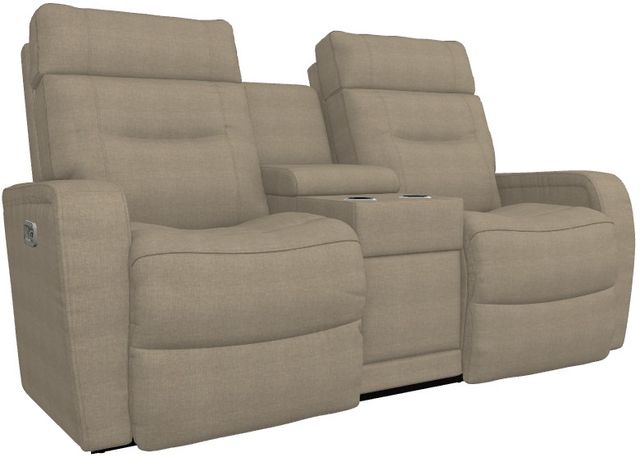 La-Z-Boy® Baron Brindle Power Wall Reclining Loveseat with Console, Headrest and Lumbar-0