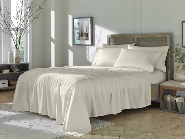 Sleeptone® Eucalyptus 6-Piece Ivory EUCAFIBER™ Flex Head King Sheet Set-3