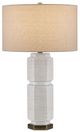 Currey & Company Glebe Antique Brass/White Table Lamp-3