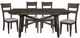 Liberty Furniture Double Bridge 5-Piece Dark Chestnut/Gray Trestle Table Set-0