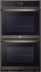 LG 30” PrintProof® Black Stainless Steel Built In Double Electric Wall Oven-0
