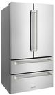ZLINE Autograph Edition 36" 22.5 Cu. Ft. Stainless Steel Counter-Depth French Door Refrigerator with Ice Maker in Fingerprint-Resistant and Polished Nickel Helix Handles-2