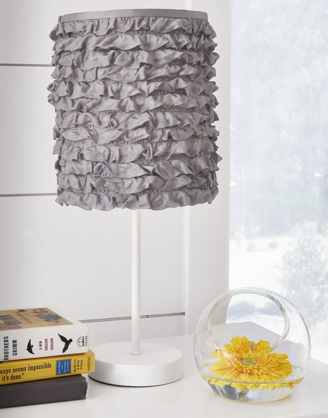 Signature Design by Ashley® Mirette Gray/White Metal Table Lamp-2