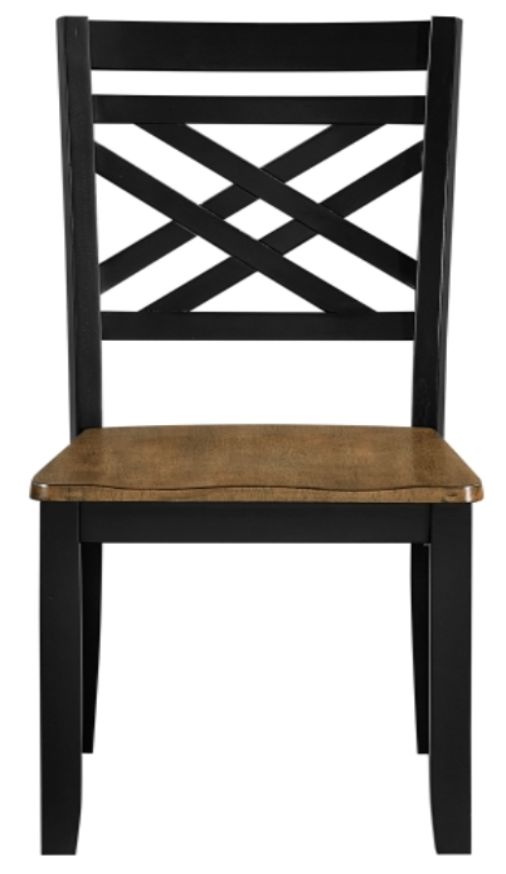 Homelegance® Tyler Black/Brown Side Chair-2