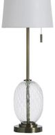 Stylecraft Antique Brass and Clear Glass Buffet Lamp-1