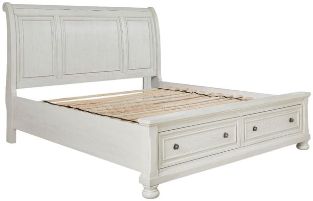 Signature Design by Ashley® Robbinsdale Antique White California King Storage Sleigh Bed-0
