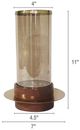 A & B Home Sebastian Brown Small Hurricane Candle Holder-2