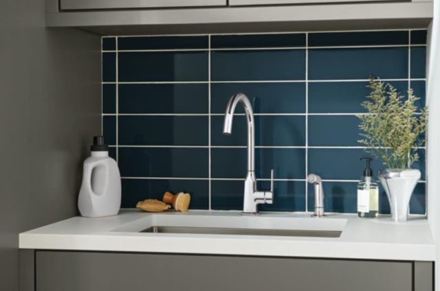 Peerless Ezra® Chrome Single Handle Kitchen Faucet with Spray-1