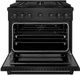 ZLINE Paramount Series 36" Black Stainless Steel Pro Style Gas Range -1