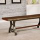 Furniture of America® Leann Brown Cherry/Dark Gray Bench-1
