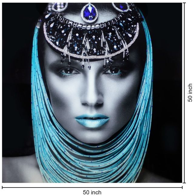 Classy Living Woman of Turquoise Rhinestones Wall Art-2