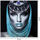 Classy Living Woman of Turquoise Rhinestones Wall Art-2