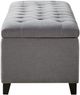 Olliix by Madison Park Grey Shandra Tufted Top Storage Bench-3