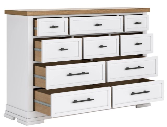 Benchcraft® Ashbryn Natural/White Dresser-2