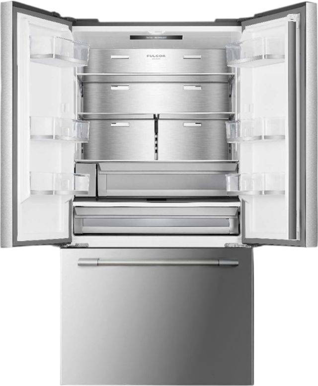 Fulgor Milano Pro 600 Series 36'' 20.2 Cu. Ft. Stainless Steel Counter Depth French Door Refrigerator-1
