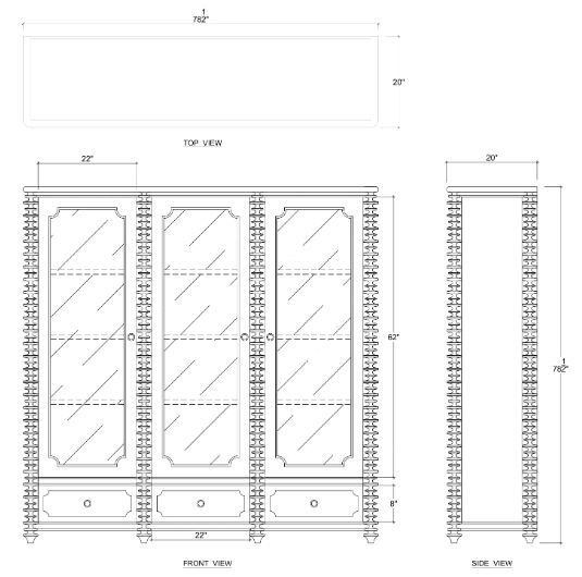 Bramble Customizable Milano Bookcase-1
