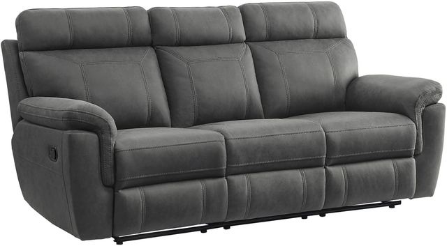 Homelegance® Clifton Gray Double Manual Reclining Sofa-0
