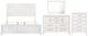 New Classic® Home Furnishings Andover 4-Piece White Queen Panel Bedroom Set with Chest-0