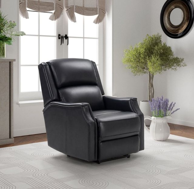 BarcaLounger® Conrad Shoreham Blue Leather Power Recliner-2