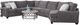 Luke Home Staley 4-Piece Bonterra Charcoal Sectional-0