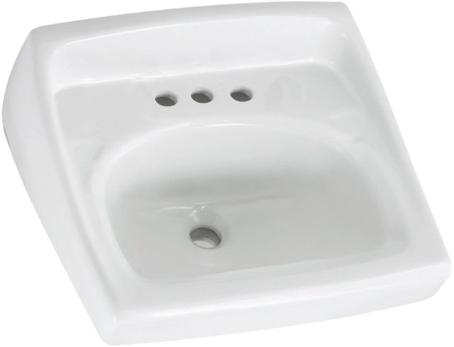 American Standard Lucerne® White Wall-Hung Sink With 8" Widespread-0