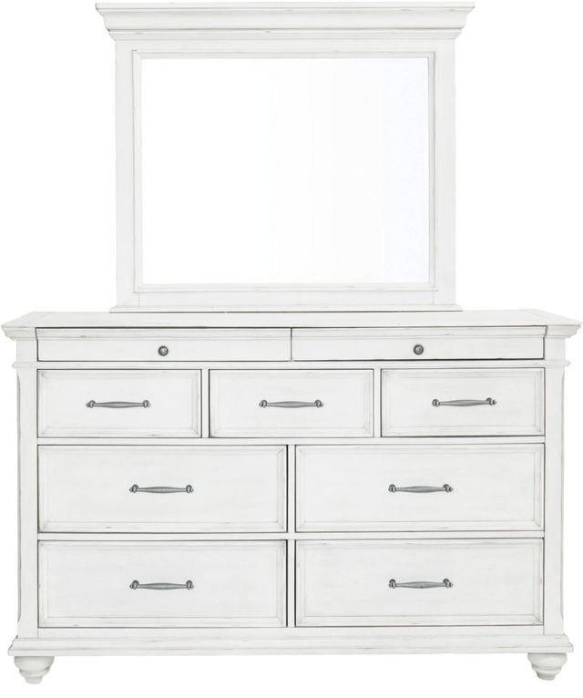 Benchcraft® Kanwyn Whitewash Dresser and Mirror-1