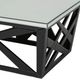 Michael Amini® Montreal™ Mirrored Cocktail Table with Black Base-2