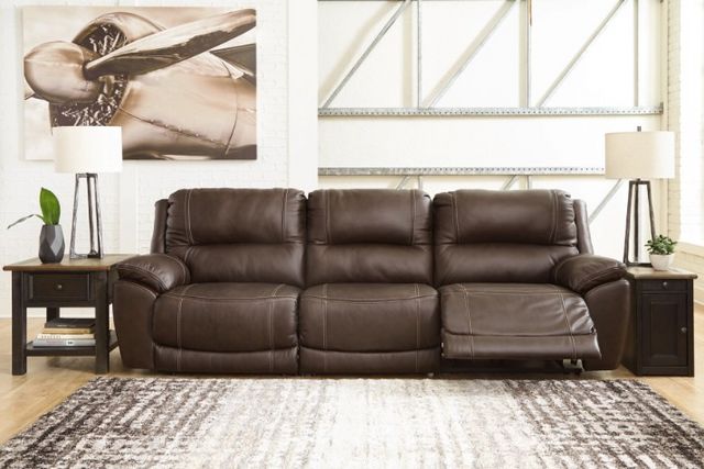 Signature Design by Ashley® Dunleith 3-Piece Chocolate Power Reclining Sofa-5