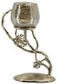 A & B Home Silver Pillar Candle Holder-1