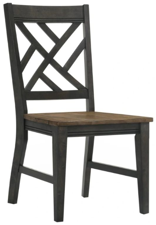 Intercon Harper Brushed Brown/Pecan Lattice Dining Side Chair -0