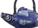 A & B Home Blue/White Decorative Teapot-1