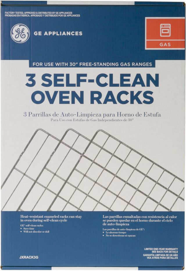 GE® Self-Clean Oven Racks (3PK)-Stainless Steel-2