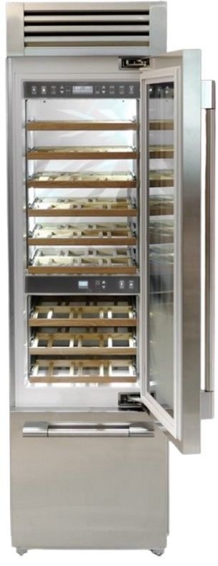 Fulgor Milano Sofia 700 Series 24" Stainless Steel Right Hinge Built-In Wine Cooler-1