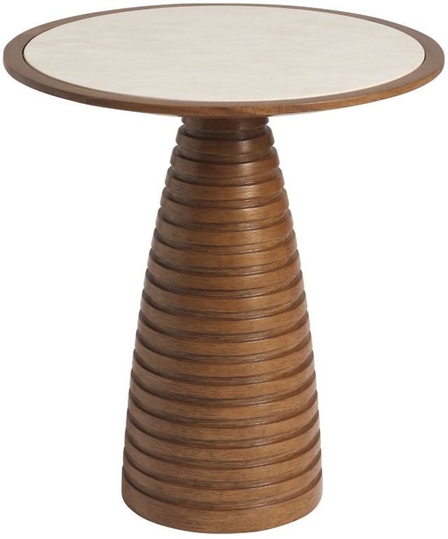 Lexington Home La Costa Ortega White Accent Table with Brown Base-0