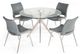 VIG Furniture Modrest Brushed Clear/Stainless Steel Dining Table-4