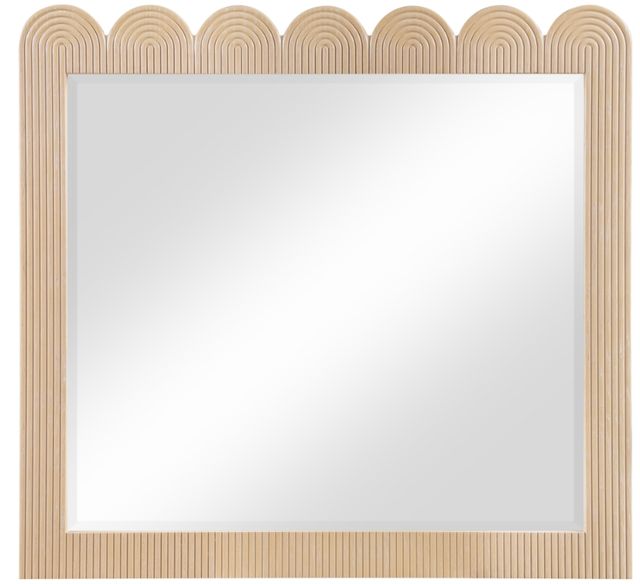 Meridian Furniture Scallop Natural Mirror-0