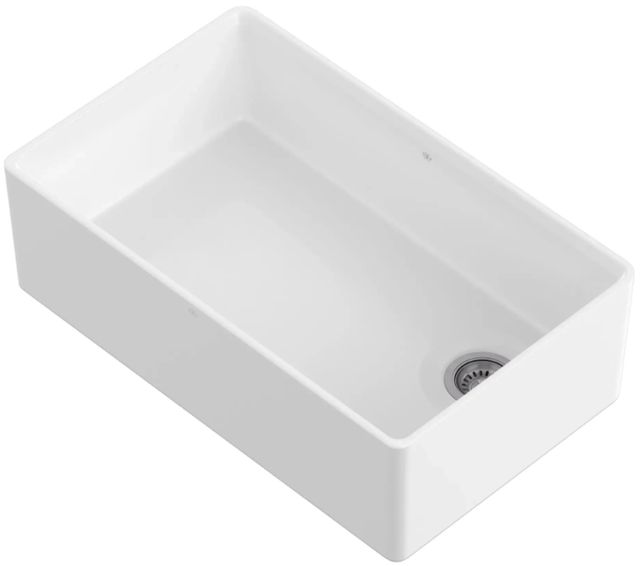 DXV Etre® Canvas White 36" Apron Kitchen Sink with Offset Drain-1
