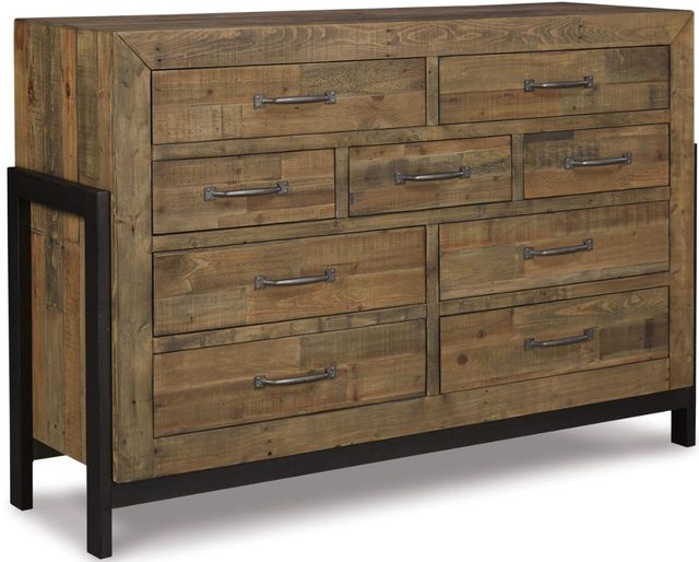 Signature Design by Ashley® Sommerford 6-Piece Brown California King Storage Panel Bed Set-2