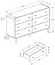 Monarch Specialties Inc. Grey/Walnut Dresser-1