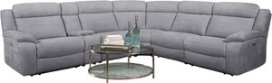 American Wholesale Furniture Lucy 6-Piece Dove Curved Sectional ...