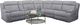 American Wholesale Furniture Lucy 6-Piece Dove Curved Sectional ...
