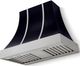 La Cornue CornuFé Cascade 36" Matte Black Wall Mounted Range Hood with Satin Chrome Trim-0