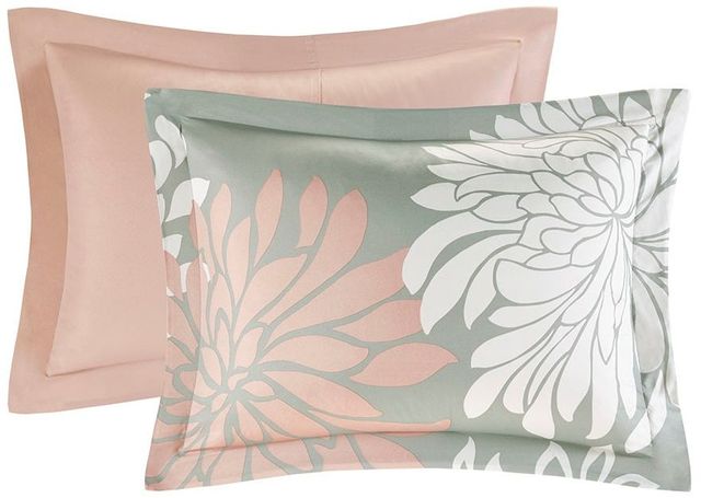Olliix by Madison Park Essentials Blush/Grey Twin Maible Complete Comforter and Cotton Sheet Set-2