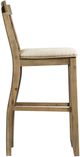 Elements International Stone Hazelnut/Tan Slat Back Bar Stool-2