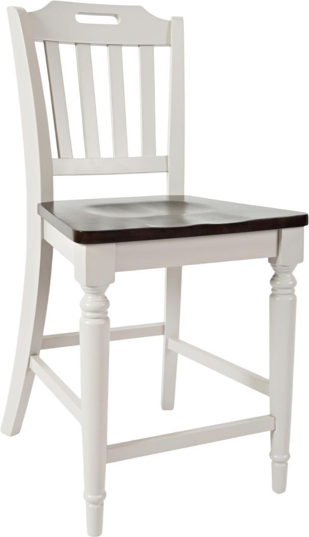 Jofran Inc. Orchard Park Brown/Light Gray Slatback Counter Stool-0