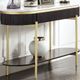 Furniture of America® Koblenz Dark Walnut Sofa Table with White Marble Top -0