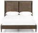 Four Hands Potter Brown/White Queen Panel Bed-1