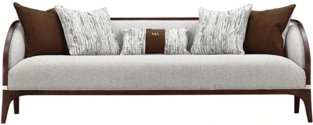 Michael Amini® Houston Gray/Walnut Sofa-2